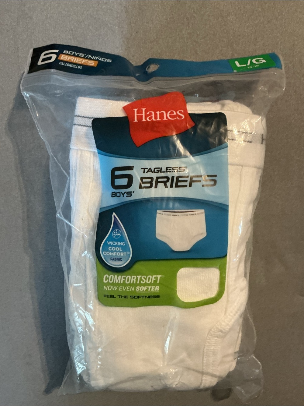 Hanes White Boys' Briefs 6-Pack - Tagless Comfort